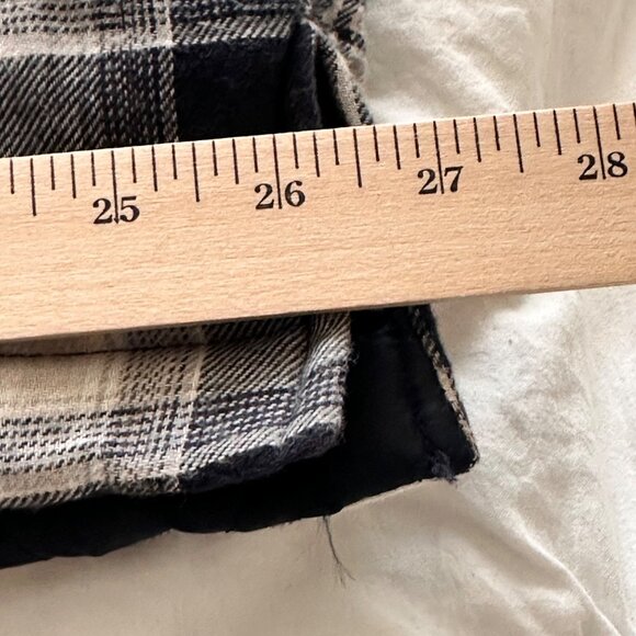 Dickies Mens XL Quilted Flannel Hooded Shacket Zip Navy Plaid Heritage Workwear - Picture 9 of 12